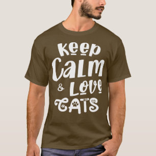 Camiseta Mantenha Calma e Ame Gatos
