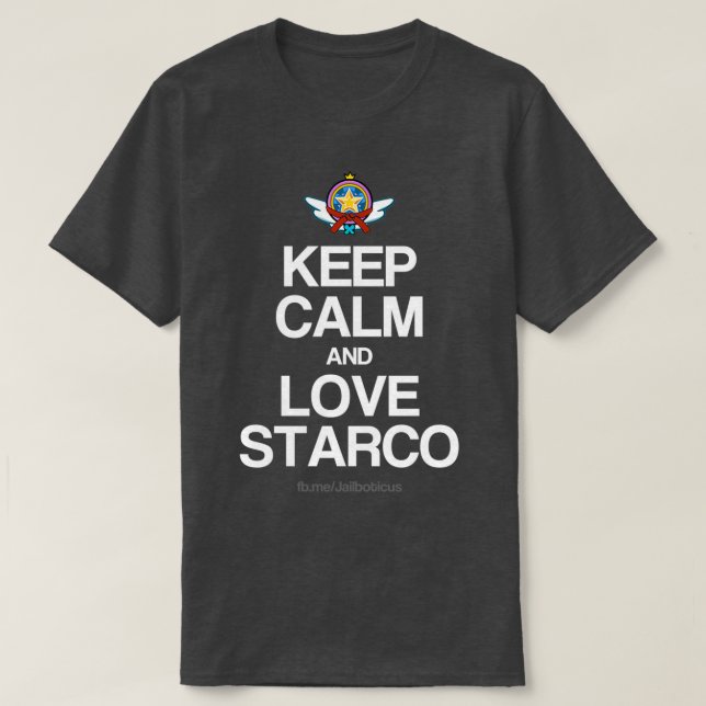 Camiseta Mantenha calma e ame Starco (Frente do Design)