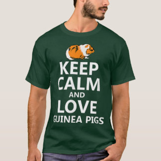 Camiseta Mantenha Calma e Ame Suínos Guiné