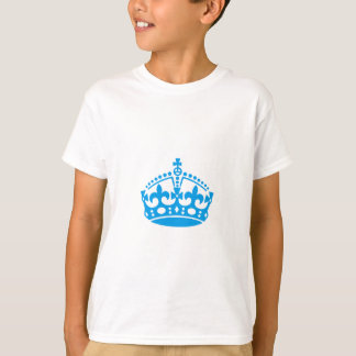 Camiseta Mantenha calma e azul coroa da vitória