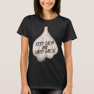 Camiseta Mantenha Calma e Carregar Alho I Vampiro Halloween