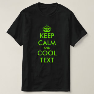 Camiseta Mantenha calma e carregar no texto verde-néon lega