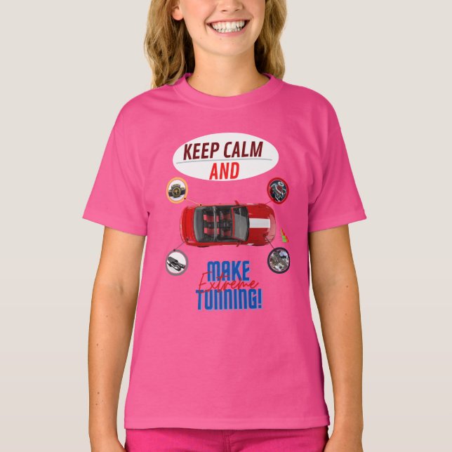 CAMISETA MANTENHA CALMA E FAÇA UM CORTE EXTREMO (Frente)