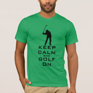 CAMISETA MANTENHA CALMA E GOLFE PERSONALIZADOS