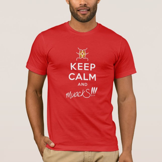 Camiseta Mantenha calma e muack!!-Camiseta branca (Frente)