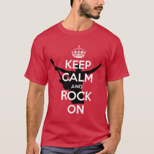 Camiseta Mantenha Calma e Rock Em Uma Festa Incrível