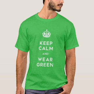 Camiseta Mantenha calma e Vista T-Shirt Verde para Homens