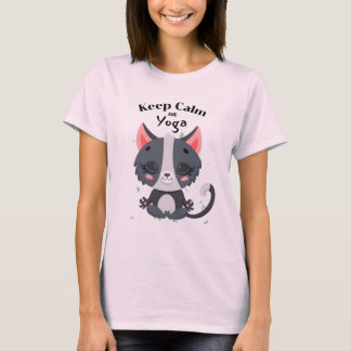 Camiseta Mantenha calma e Yoga CAT 2