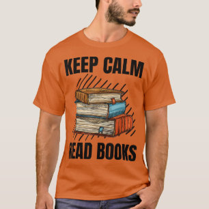 Camiseta Mantenha Calma Leitura Livros Vintage Grunge