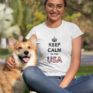 Camiseta Mantenha calma nos EUA