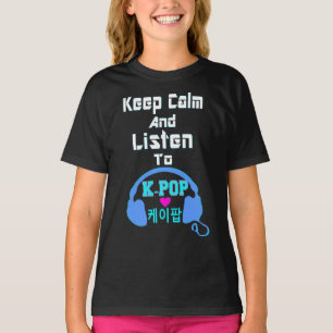 Camiseta ♪♥Mantenha Calma & Ouça KPop American Apparel T♥♫