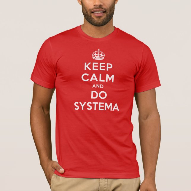 Camiseta Mantenha calmo e faça Systema (Frente)