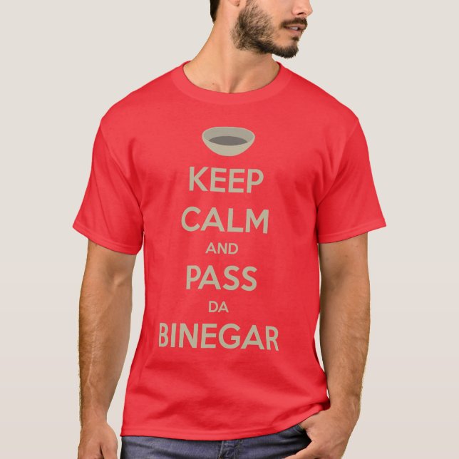 Camiseta Mantenha calmo e passe a Dinamarca Binegar (Frente)