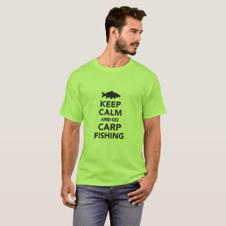 Camiseta "Mantenha calmo e vá tshirt da pesca da carpa"