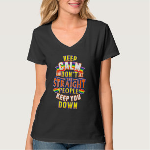 Camiseta Mantenha Calmo Orgulho Arco-íris Pansexual Lgbt