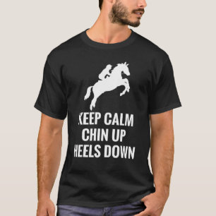 Camiseta Mantenha Calmo Queixo Para Cima Saltos Para Baixo