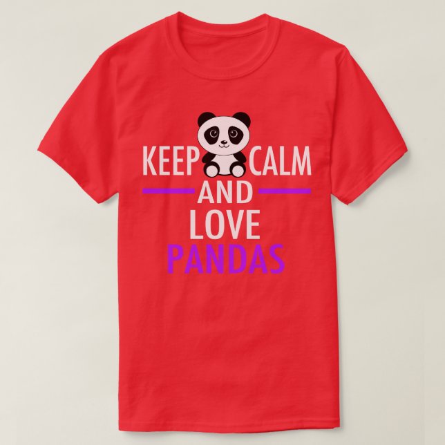 Camiseta Mantenha Calmos e Amores Pandas (Frente do Design)