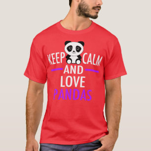Camiseta Mantenha Calmos e Amores Pandas