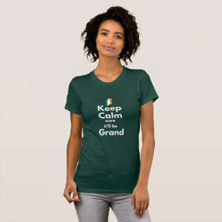 Camiseta Mantenha certo calmo ele será t-shirt grande -