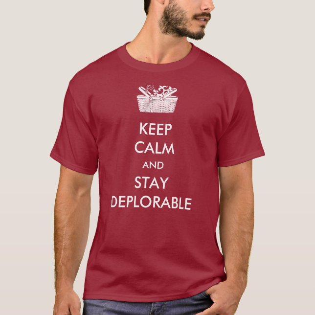 Camiseta Mantenha Deplorables calmo (Frente)