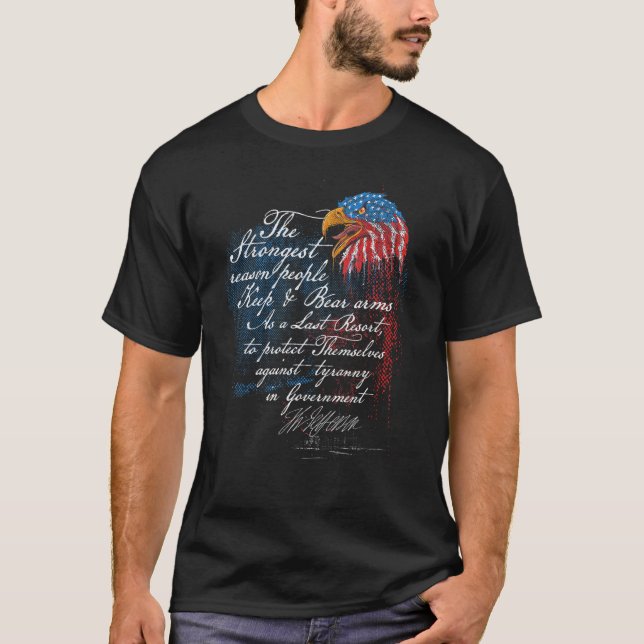 Camiseta Mantenha E Mantenha Armas Thomas Jefferson, Quota  (Frente)