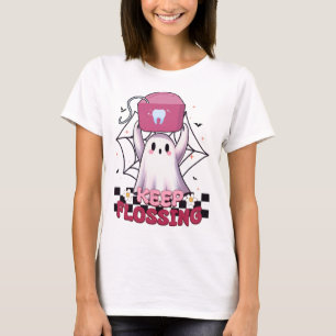 Camiseta Mantenha Fogueira, Fantasma, Hallowee Dental De Gr