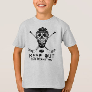 Camiseta Mantenha Fora do Hockey Goalie Skull