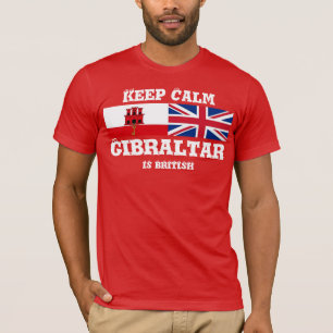Camiseta Mantenha Gibraltar calmo é design britânico do