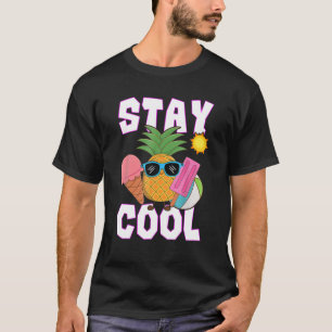 Camiseta Mantenha Legal Abacaxi Engraçado Olá Picolé de Ver