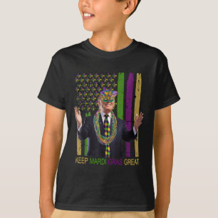 Camiseta Mantenha Mardi Gras Excelente Engraçado Trump Mard