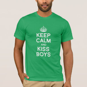CAMISETA MANTENHA MENINOS CALMOS E DO BEIJO