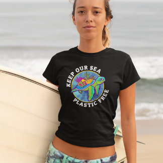 Camiseta Mantenha Nosso Ambiente Plástico Livre