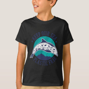 Camiseta Mantenha Nosso Mar Livre De Plástico, Proteção Amb