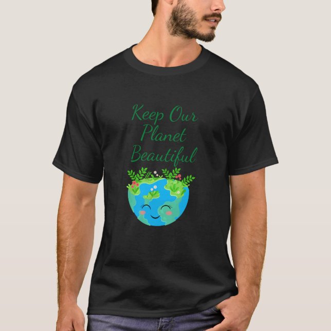 Camiseta Mantenha nosso planeta bonito (Frente)