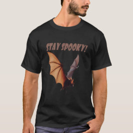 Camiseta Mantenha o Bat Nocturno do Dia das Bruxas Louco