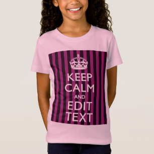 Camiseta Mantenha o CALM personalizado e o seu texto a rosa