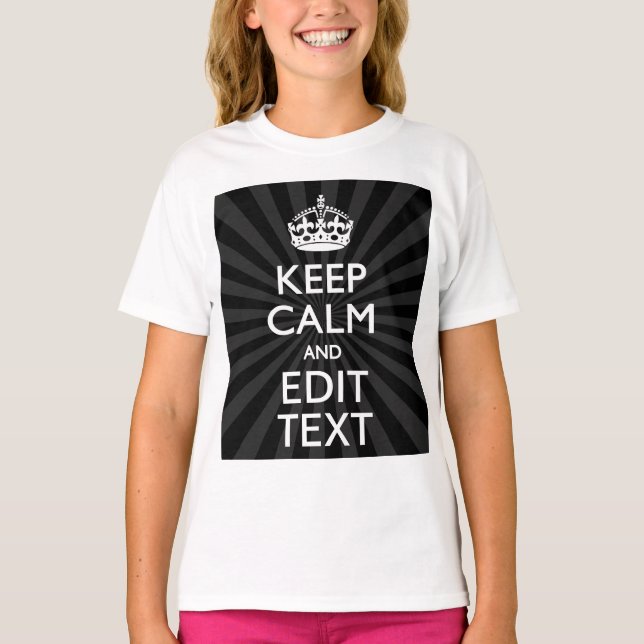 Camiseta Mantenha o CALM personalizado e o seu texto na int (Frente)