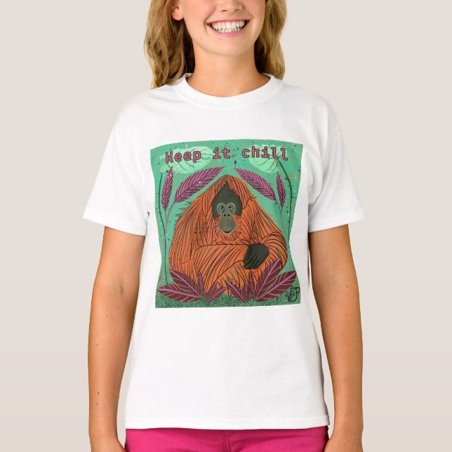 Camiseta Mantenha-o calmo (Frente)