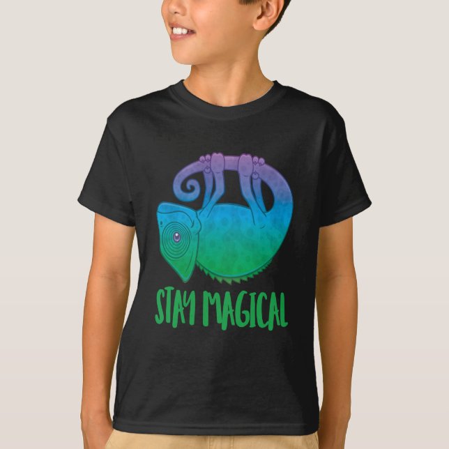 Camiseta Mantenha o Camaleão de Levitação Mágica (Frente)