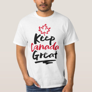 Camiseta Mantenha o CANADÁ Grande!  Folha de Bordo Canadens