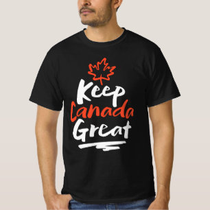 Camiseta Mantenha o CANADÁ Grande! Folha de Bordo Canadense
