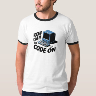 Camiseta Mantenha o Clam e o Código ligados