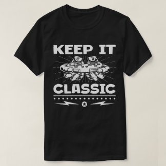 Camiseta Mantenha-o Clássico Controle de Jogo Retro Video G