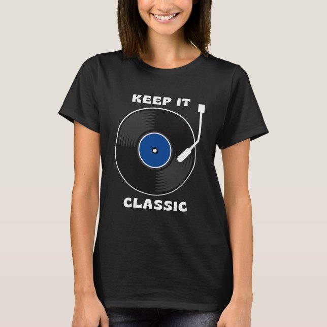 Camiseta Mantenha-O Clássico DJ Registro Retrovinílico LP T (Frente)
