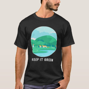 Camiseta Mantenha o Dia da Terra Ecológico