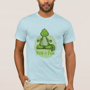 Camiseta Mantenha-o divertido crocodilo verde Kawaii pratic