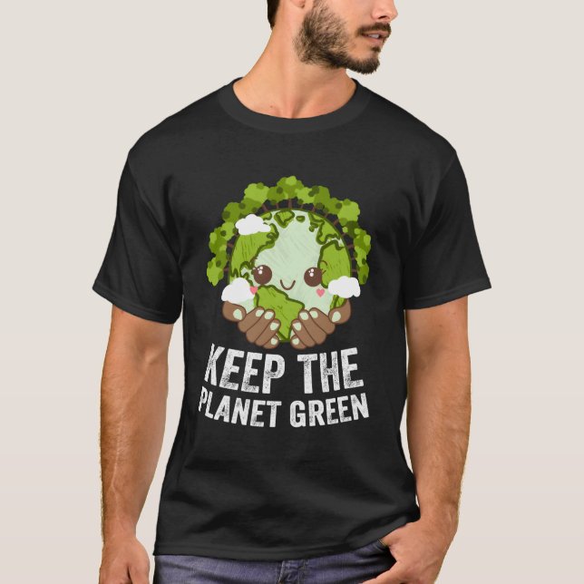 Camiseta Mantenha O Ecossistema De Árvores Ecológicas Do Pl (Frente)