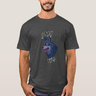 Camiseta Mantenha o Espírito do Lobo Bravo