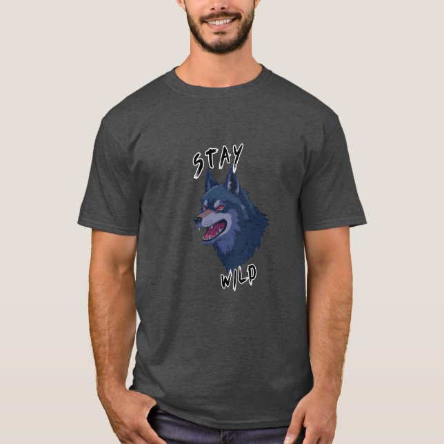 Camiseta Mantenha o Espírito do Lobo Bravo (Frente)