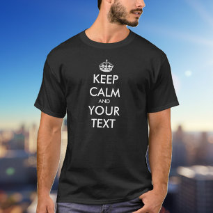 Camiseta Mantenha o fabricante calmo do t-shirt